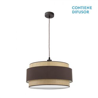 Fabrilamp Ciondolo Kandy 3xe27 Naturale/marrone Regx60x60 Cm