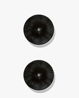 Serax Ann Demeulemeester - Plate m White/black Var 6 d&eacute; - Set 2