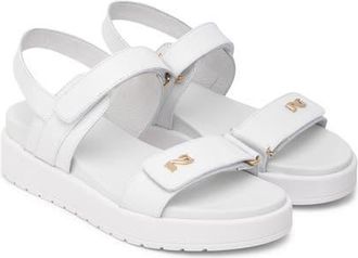 Nero Giardini Slingback Platform Wedge Sandal in White at Nordstrom, Size 9Us