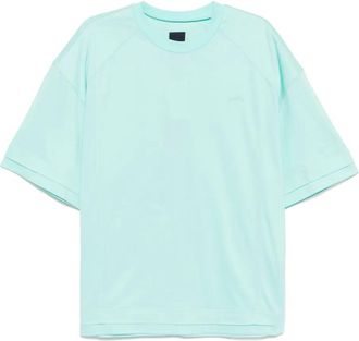 Juun.J T-shirt a maniche corte con design a strati - Verde