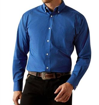 Ariat Mens Wrinkle Free Brodie Shirt In Navy