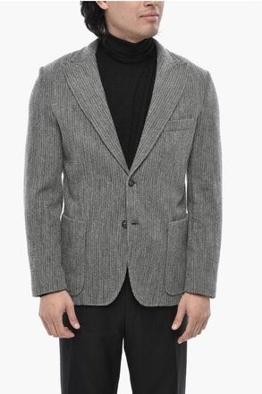 Paolo Pecora Unlined Single-Breasted Blazer with Notched Lapel size 48