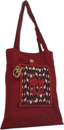 Miu Miu Pre-owned Tote Bags, female, Red, Size: ONE SIZE Pre-owned Nylon Tote Bag