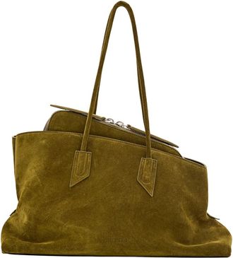 The Attico La Passeggiata Medium - Dames - Schoudertassen - Groen - ONE Size - Leer - Tassen