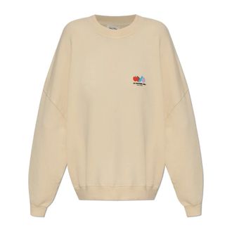 American Vintage American Vintage, Sweatshirts, female, Beige, Size: L Printed Sweatshirt