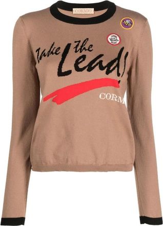 Cormio Ronde hals gekweek - Dames - Ronde hals truien - Bruin - XS - Truien & Vesten
