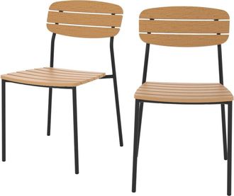 Rendez-Vous Déco Set de 2 sillas de jardín de madera