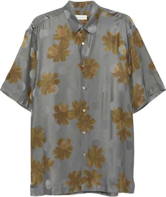 Dries Van Noten overhemd met bloemenpolkadot