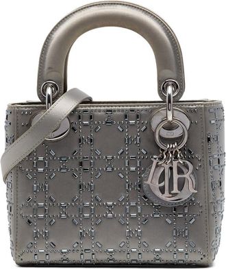 Dior Pre-owned Dior Mini Satin Cannage Crystal Embellished Lady Dior Ladies 912SKHDEWUXADJ03