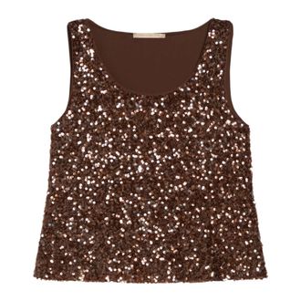 Pennyblack Sleeveless Tops, female, Brown, Size: S T-shirt