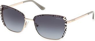 Guess GU00218 32B Womens Sunglasses Gold Size 57