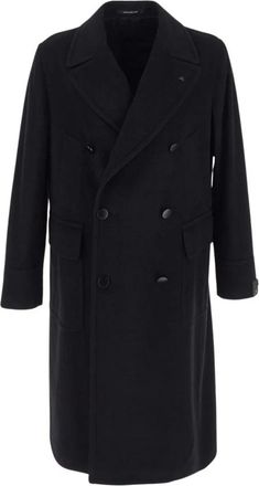 Tagliatore Jas met dubbele rij knopen - Heren - Mantel - Zwart - XL - Wol - Jassen