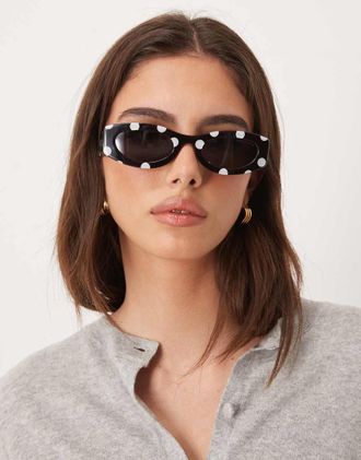 Marc Jacobs Marc Jacobs - Occhiali da sole ovali a pois-Nero