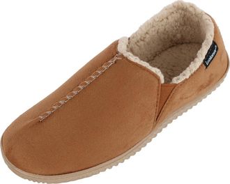 Isotoner Mens Recycled Microsuede Liam Closed Back Slipper