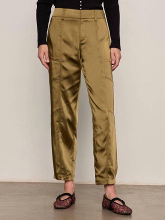 Sanctuary Sahara Satin Tapered Pants In Dirty Martini