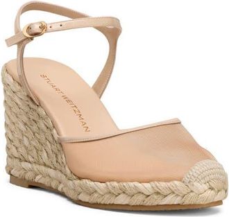 Stuart Weitzman Bareitall Espadrille Wedge in Barely Beige at Nordstrom, Size 9.5