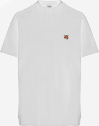 Maison Kitsun&eacute; Mens Cotton T-Shirt White Organic T-Shirts And Polos