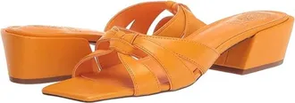 Vince Camuto Selaries Sandals Women Mango Sorbet Square Toe Block Heel HAWK381