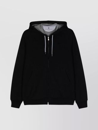 Brunello Cucinelli cotton blend zip hoodie