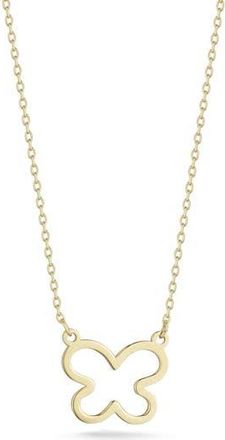 Ember Fine Jewelry Cutout Butterfly Pendant Necklace in Gold at Nordstrom Rack, Size 17.5