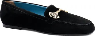 Valentina Rangoni Bazar Flat Loafer Black Cashmere at Nordstrom, Size 8.5