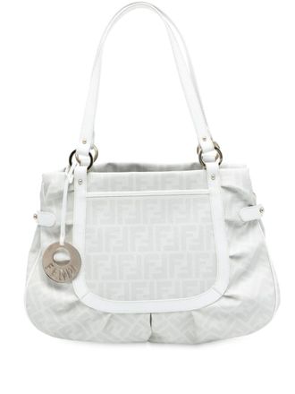 Fendi 2010-2025 Large Zucca Spalmati Chef Shopper tote bag - Bianco