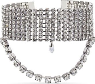Jimmy Choo London Saeda Crystal Mesh Bracelet