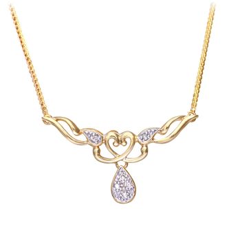 Diamant L'éternel 9ct geelgouden diamanten damesketting