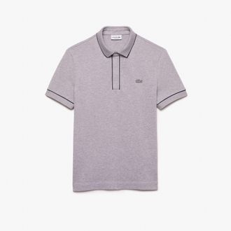 Lacoste Heren Paris Piqu&eacute; Stretch Regular Poloshirt (Grijs)