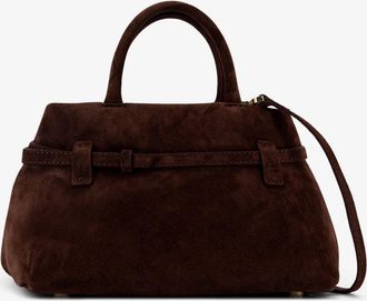 Manu Atelier Womens Handbag Le Cambon 25 Suede Brown Handbags Hand Bags
