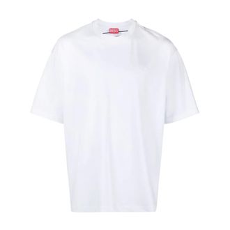 Diesel T-Shirts, male, White, Size: M T-boggy-megoval-d