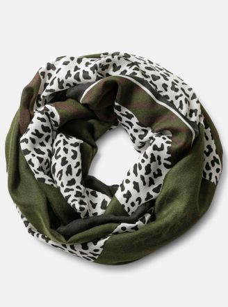 Heine Loop HEINE, Damen, gr&uuml;n (khaki), Viskose, gemustert, Modet&uuml;cher Loop