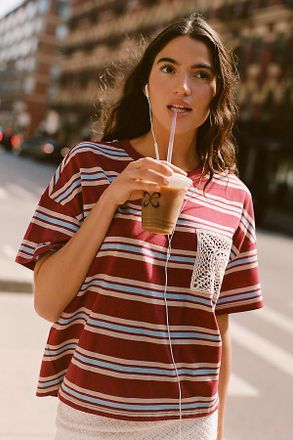 Pilcro Crochet Pocket Tee