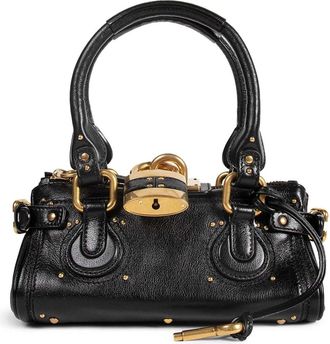 Chlo&eacute; Tassen, Dames, Zwart, ONE Size, Katoen, Paddington Small Top-Handle Bag