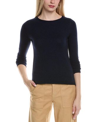 Sofiacashmere Sofiacashmere Crewneck Wool & Cashmere-Blend Sweater