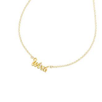 Dower & Hall Wish White Sapphire Luscious Letters Pendant