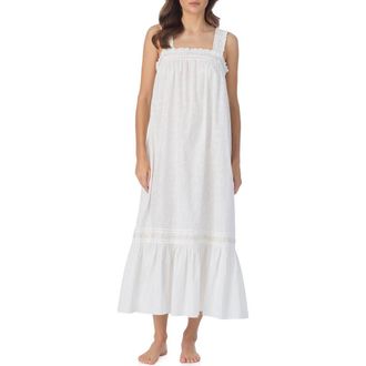 Eileen West Sleeveless Cotton Lawn Ballet Nightgown in White at Nordstrom, Size X-Small