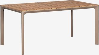 Sklum Sklum - Mesa De Jard&iacute;n Rectangular 160x90 Cm En Aluminio Y Madera De Teca Katiana