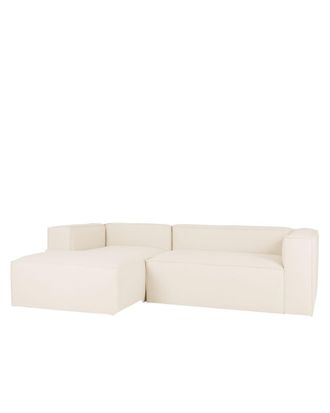 Deco Wood Sof&aacute; 4 plazas y chaise longue izquierdo color blanco roto 250x175cm