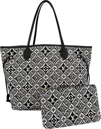 Louis Vuitton Black Canvas Leather Handbag Tote Bag (Pre-Owned)