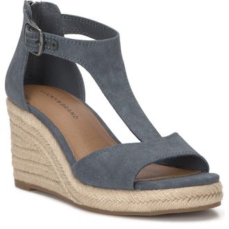 Lucky Brand Cyleste Platform Wedge Espadrille in Navy at Nordstrom, Size 6.5