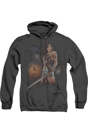 Gildan Wonder Woman Movie Fierce Adult Heather Hoodie / Hooded Sweatshirt