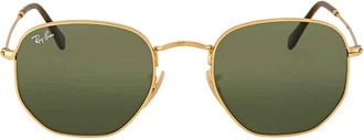 Ray-Ban Hexagonal Flat Lenses Green Classic G-15 Unisex Sunglasses RB3548N 001 51