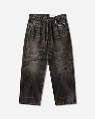 Neighborhood Men s Savage Denim DP Wide Pants Black