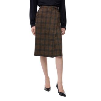 Pinko Pinko - Marzemino Wikkelrok - Dames - Rokken - Bruin - Maat: S Wol
