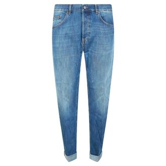 Dondup Loose-fit Jeans, male, Blue, Size: W33 Regular Fondo SW Jeans