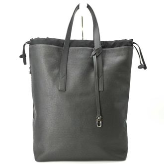 Louis Vuitton Black Taiga Leather Leather Pouch Tote Bag (Pre-Owned)