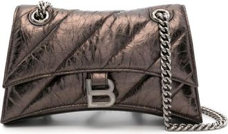 Balenciaga small Crush leather shoulder bag - women - Calf Leather - OS - Brown
