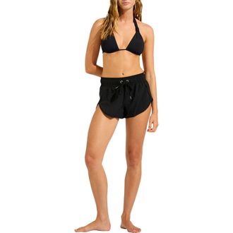 Seafolly Drawstring Board Shorts in Black at Nordstrom, Size X-Small