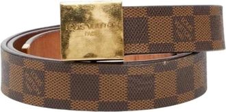 Louis Vuitton Pre-owned Belts, male, Brown, Size: ONE SIZE Pre-owned Vintage Belt